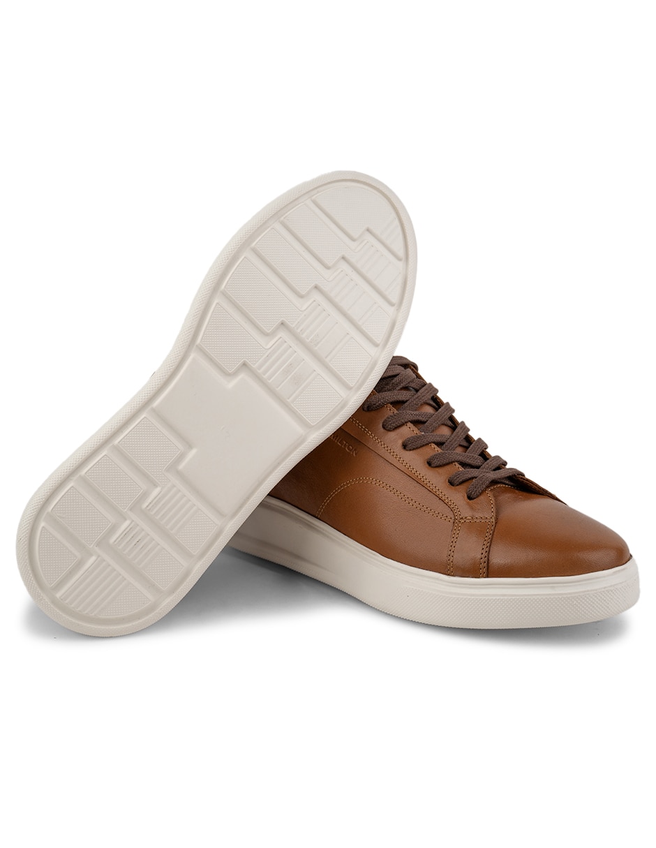 Tenis de piel Hamilton Footwear Cognac para hombre