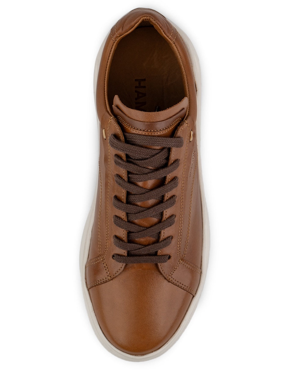 Tenis de piel Hamilton Footwear Cognac para hombre