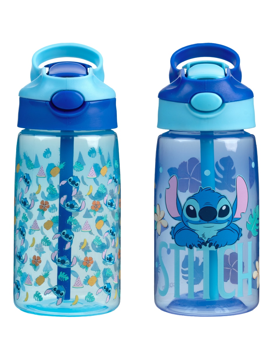 Botella con popote de polipropileno con tapa push pull 450 ml Botella con popote de polipropileno con tapa push pull 450 ml