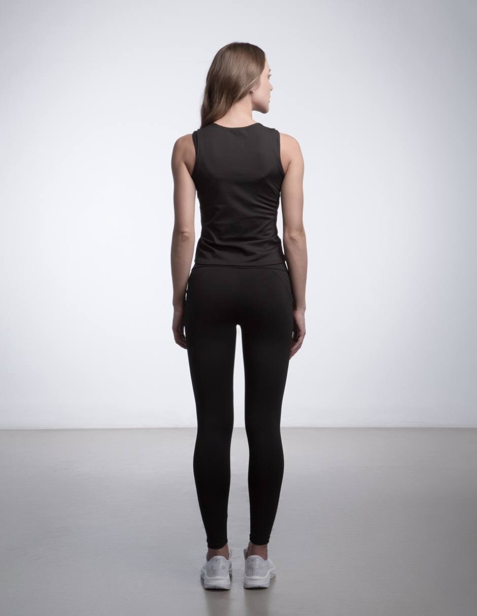 Malla compresión media Kayni´s sport black and white compresión media para mujer