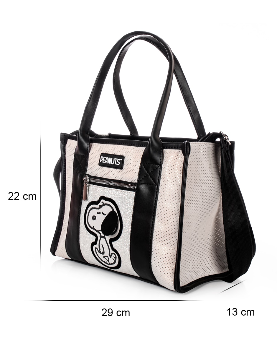 Bolsa tote Blanco y Negro 2.0 Snoopy para mujer 4