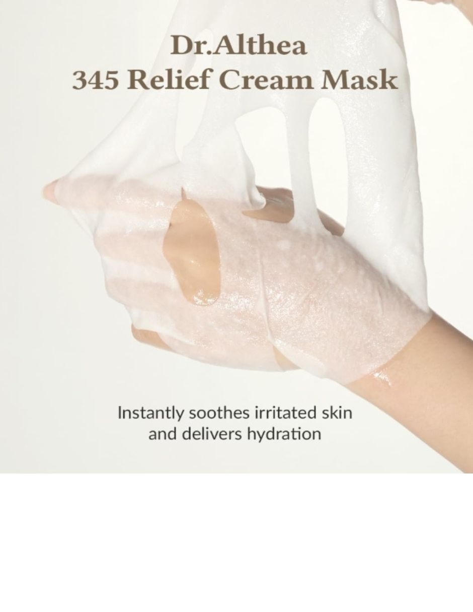 Mascarilla facial Dr.Althea 345 Relief Cream Mask (4 unidades) para calmar la piel Dr. Althea