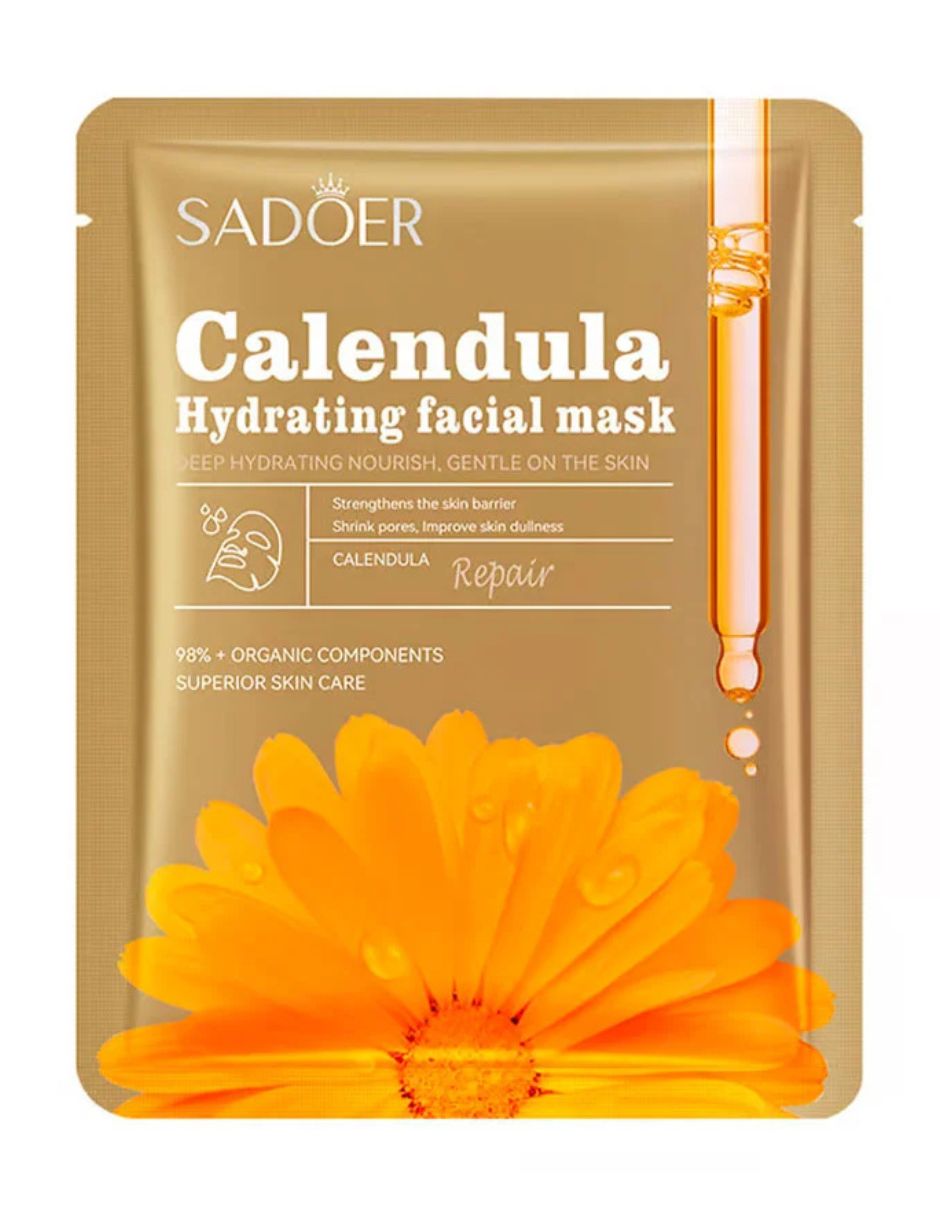 Mascarilla facial Kit 5 Mascarillas Faciales Regeneradoras Con Caléndula para regenerar Sadoer