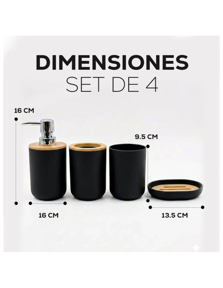 Juego de accesorios para baño de 4 piezas 5
