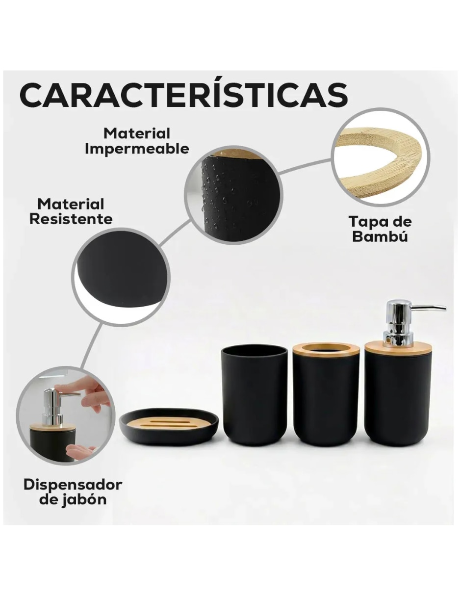 Juego de accesorios para baño de 4 piezas 2