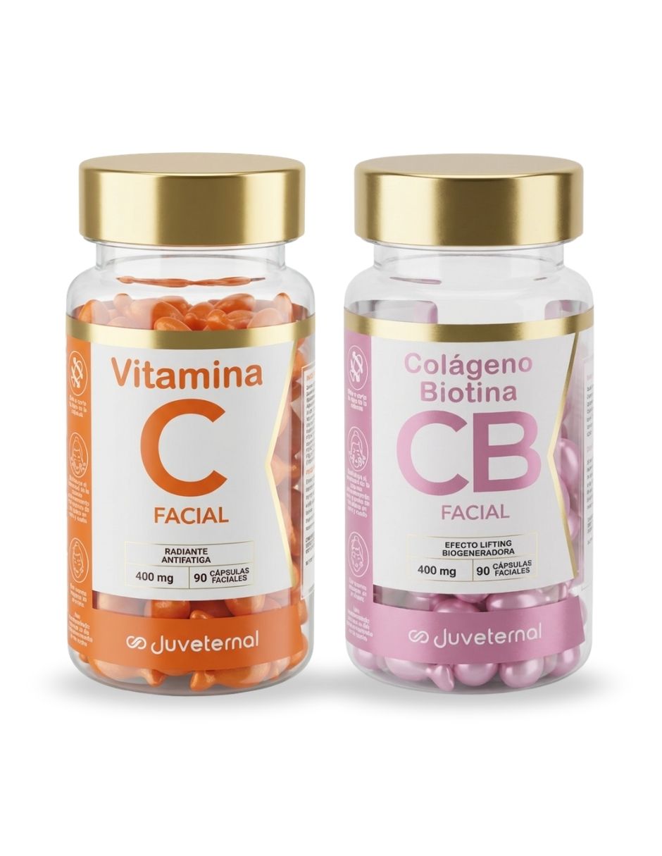 Tratamiento facial Kit De Cápsulas Faciales Vitamina C Y Colágeno y Biotina Cuidado Facial Dermatológico