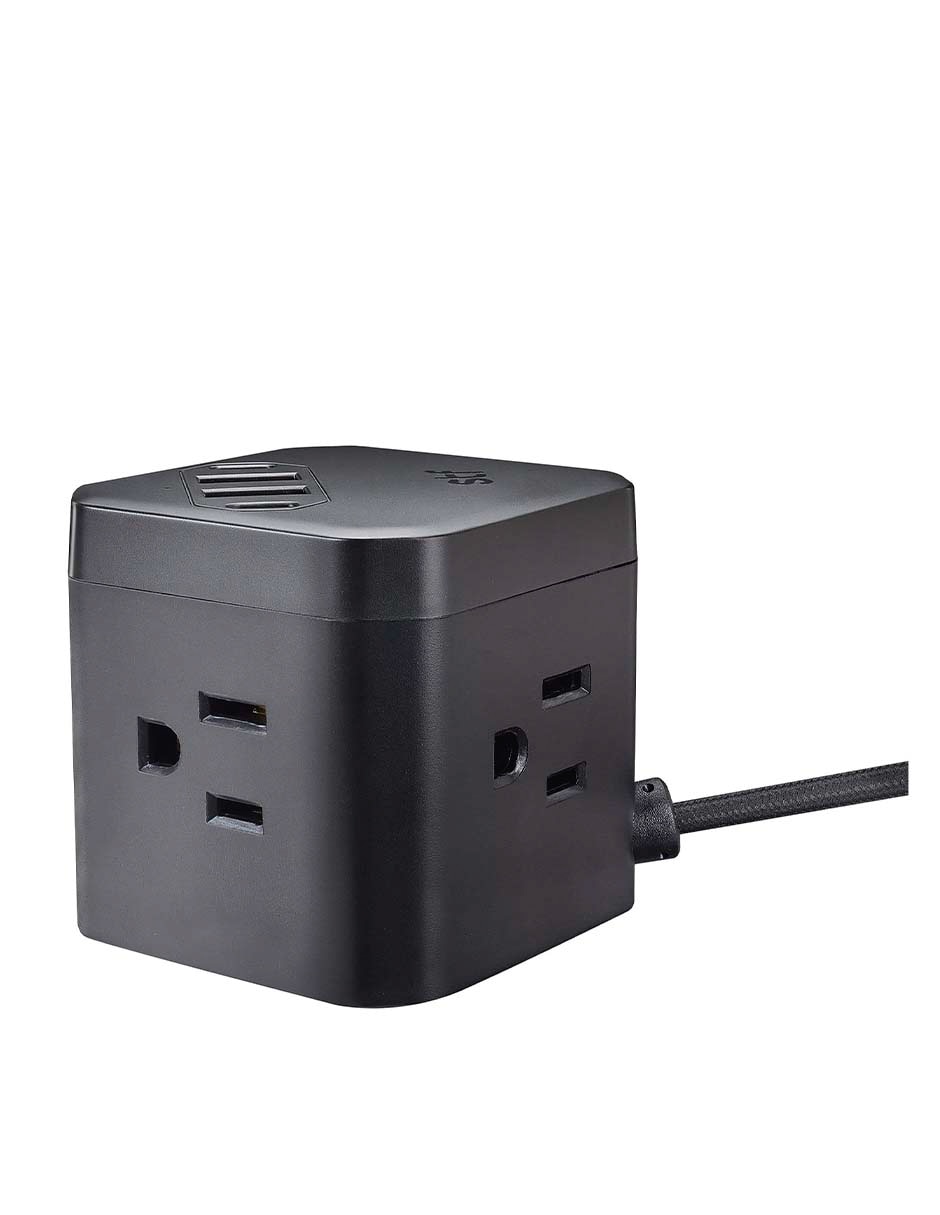 Multicontacto STF SR-A47022 de 4 contactos y 2 puertos USB