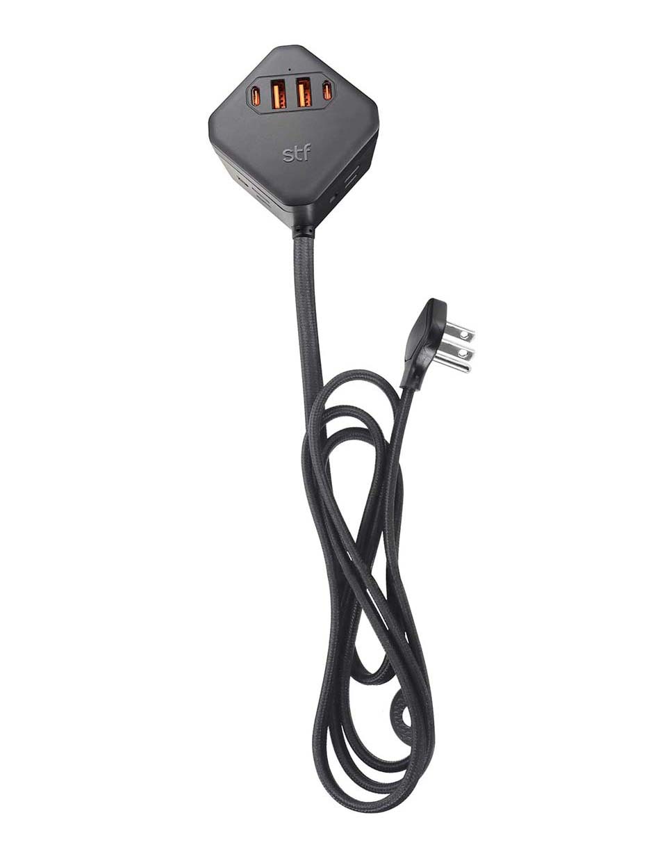 Multicontacto STF SR-A47022 de 4 contactos y 2 puertos USB
