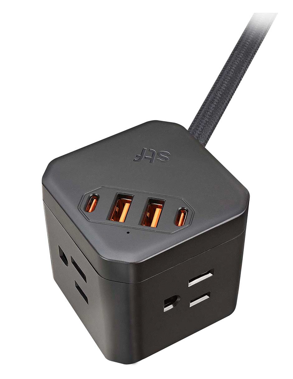 Multicontacto STF SR-A47022 de 4 contactos y 2 puertos USB