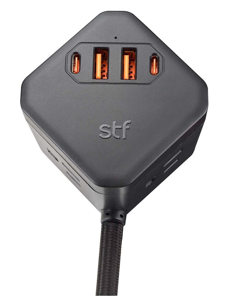 Multicontacto STF SR-A47022 de 4 contactos y 2 puertos USB
