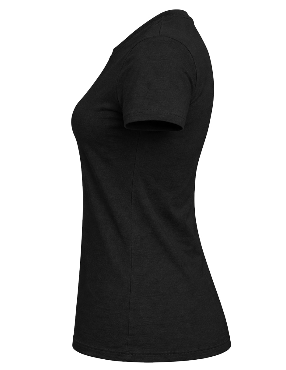 Playera manga corta knite cuello redondo para mujer