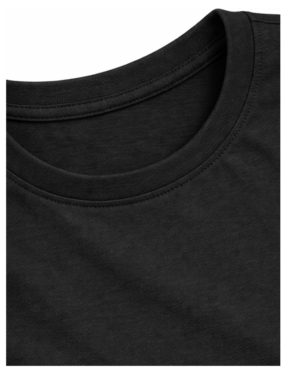 Playera manga corta knite cuello redondo para mujer