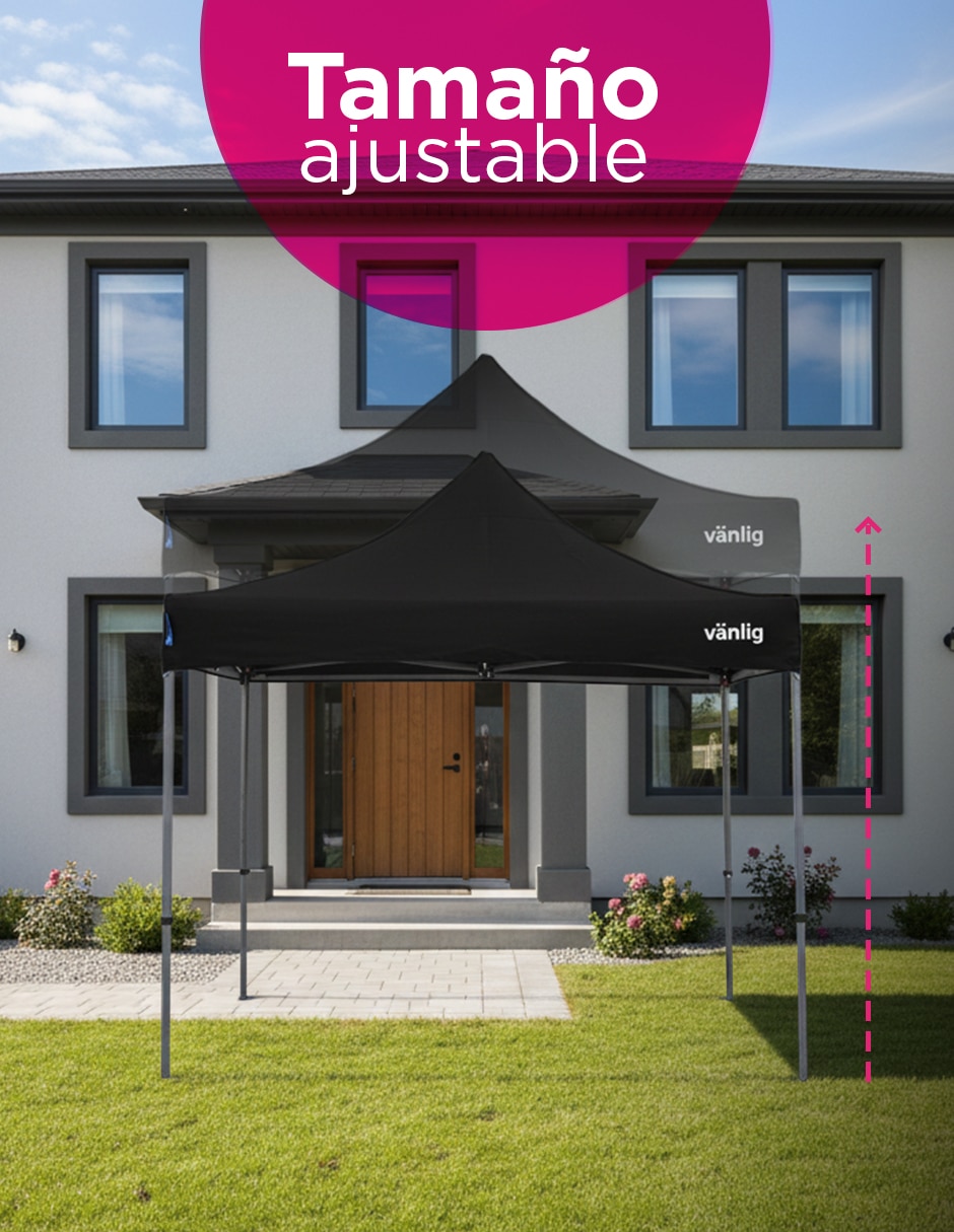 Toldo plegable 3x3 aleman negro 4