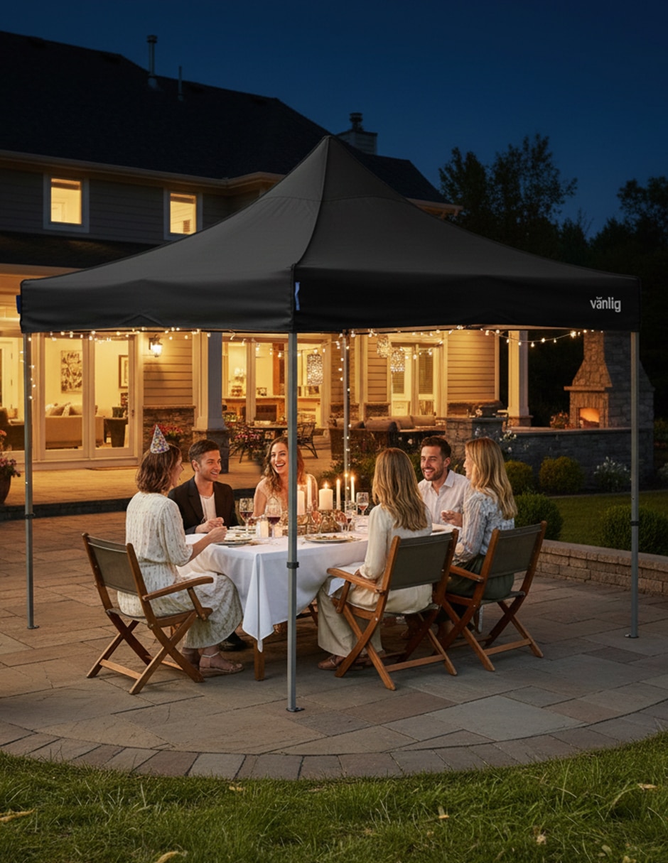 Toldo plegable 3x3 aleman negro 6