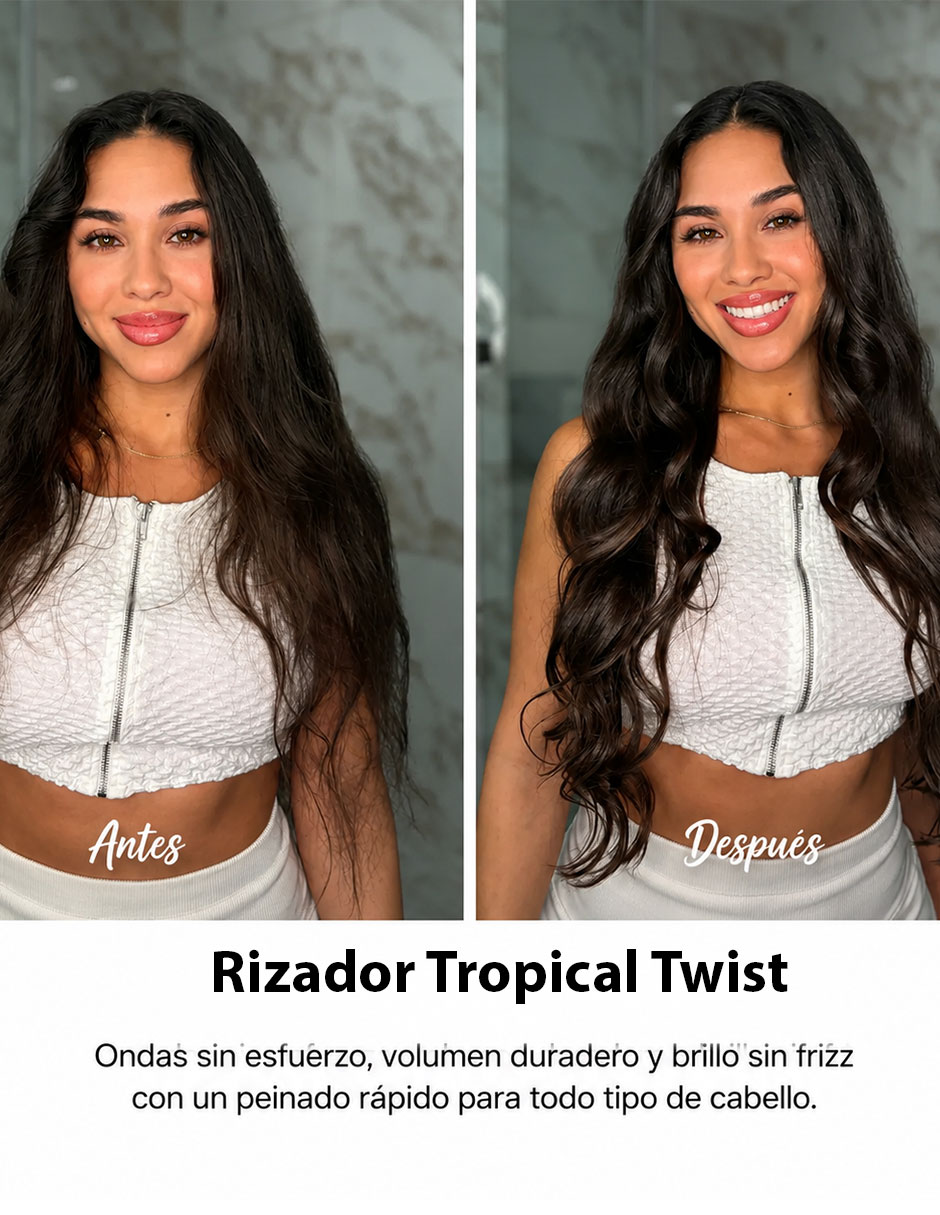 Rizadora de cabello Karma Beauty Tropical Twist 32 mm de cerámica