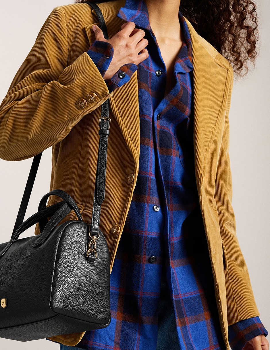 Bolsa Satchel Fossil Lainey de piel para mujer