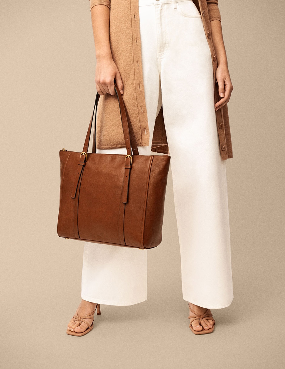 Bolsa tote Carlie de piel para mujer 5
