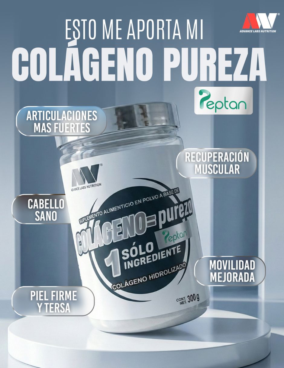 Colágeno pureza peptan Advance Nutrition con colágeno hidrolizado de 300 g