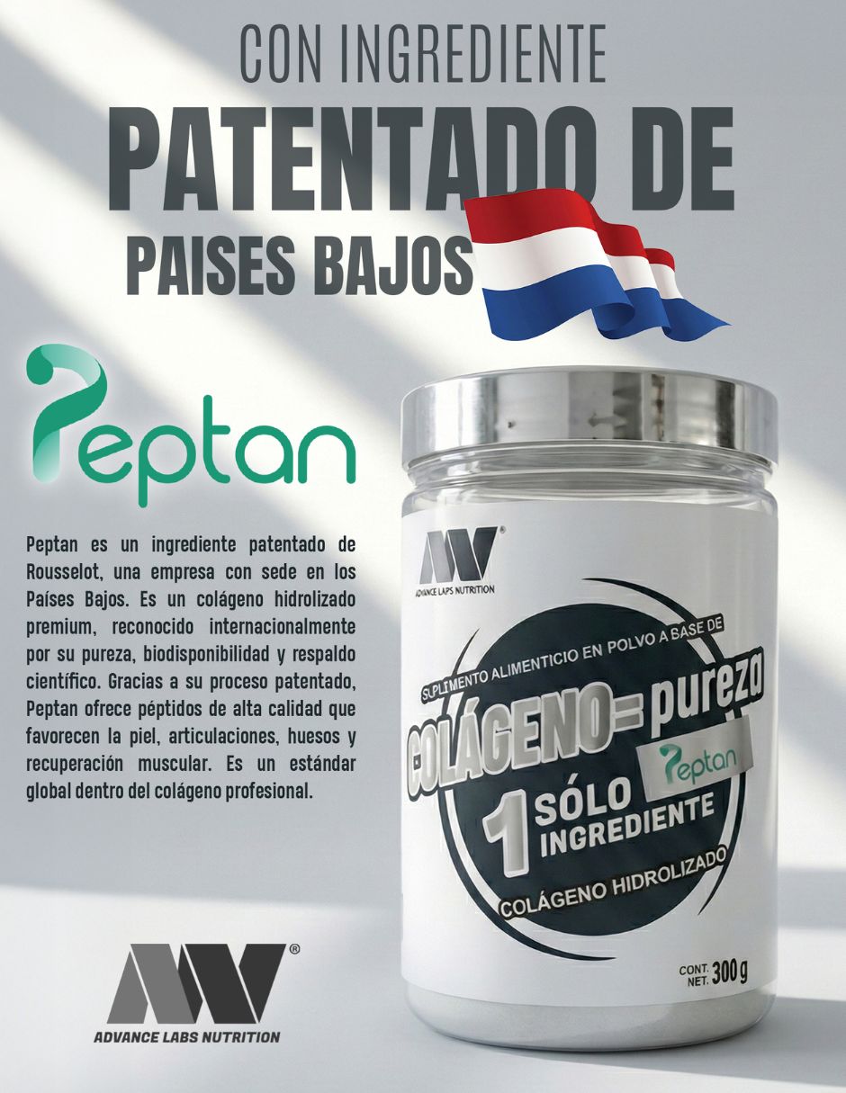 Colágeno pureza peptan Advance Nutrition con colágeno hidrolizado de 300 g