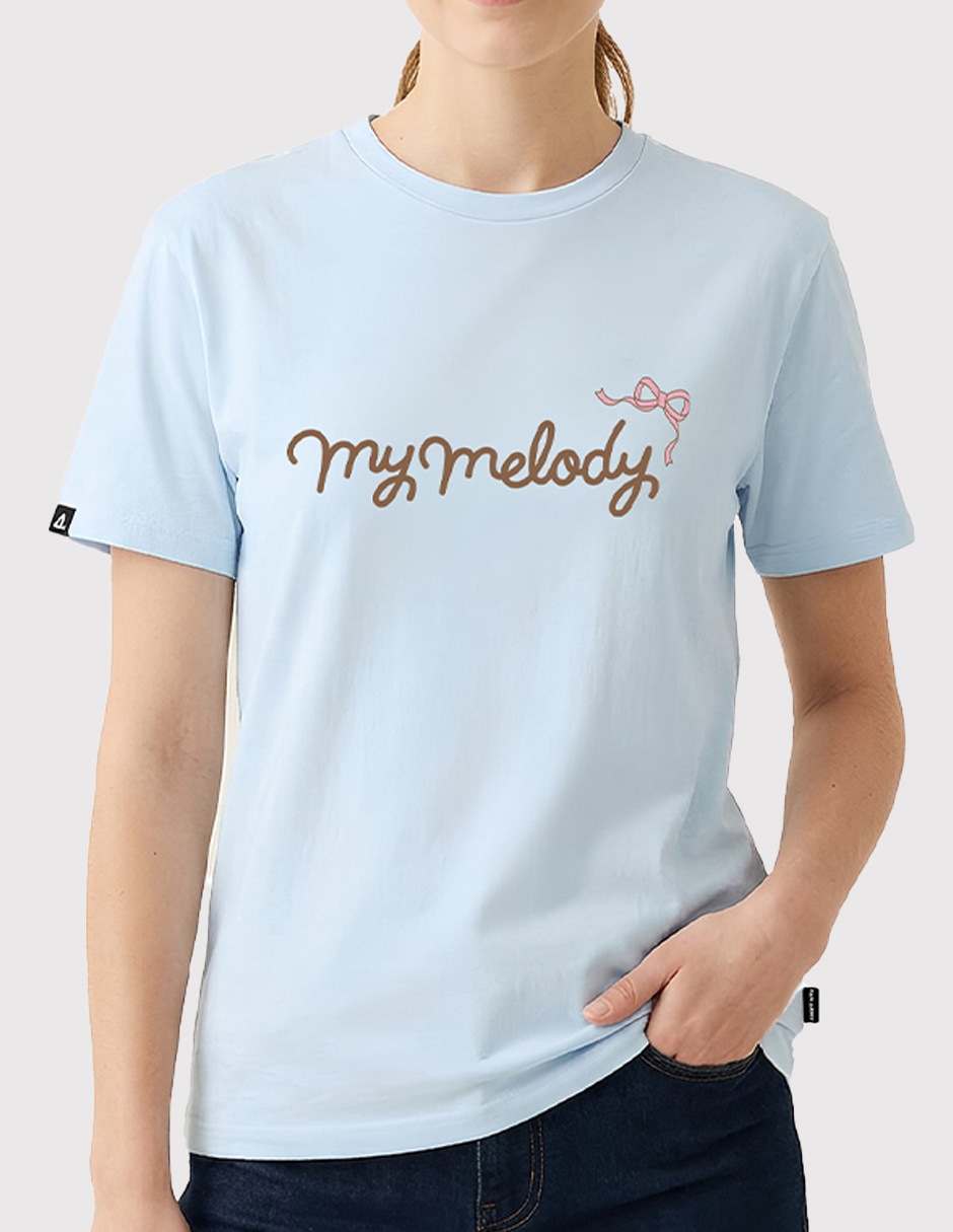 Playera manga corta My Melody cuello redondo para mujer 3