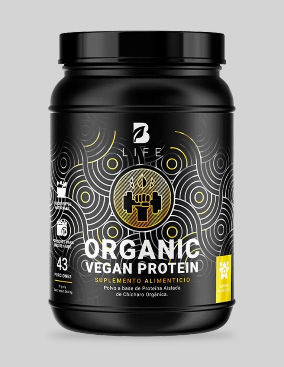 Proteína Organic vegan B Life de Chícharo sabor Vainilla