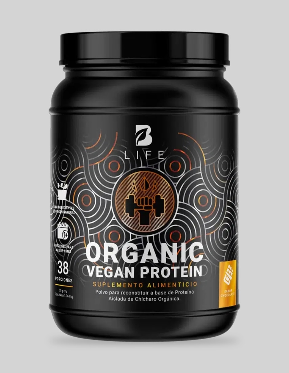 Proteína Organic Vegan B Life de Chícharo sabor Chocolate