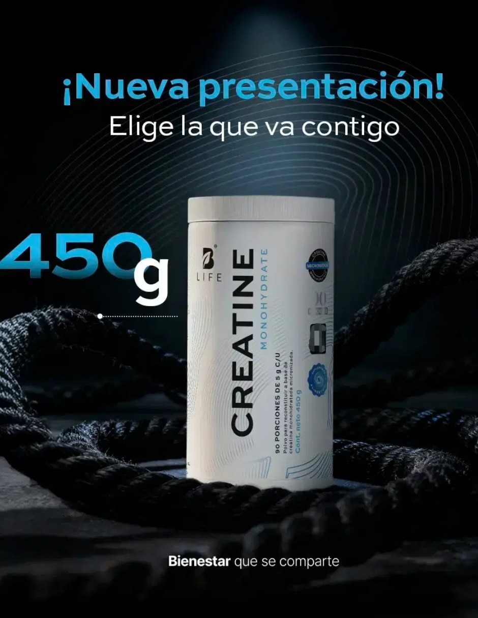 Creatina B Life Monohidratada Micronizadar de 450 g