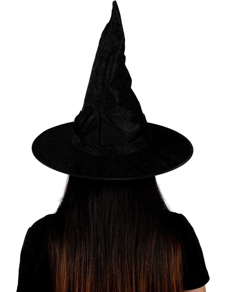 Sombrero para disfraz de bruja negro de lujo Ghoulish Productions