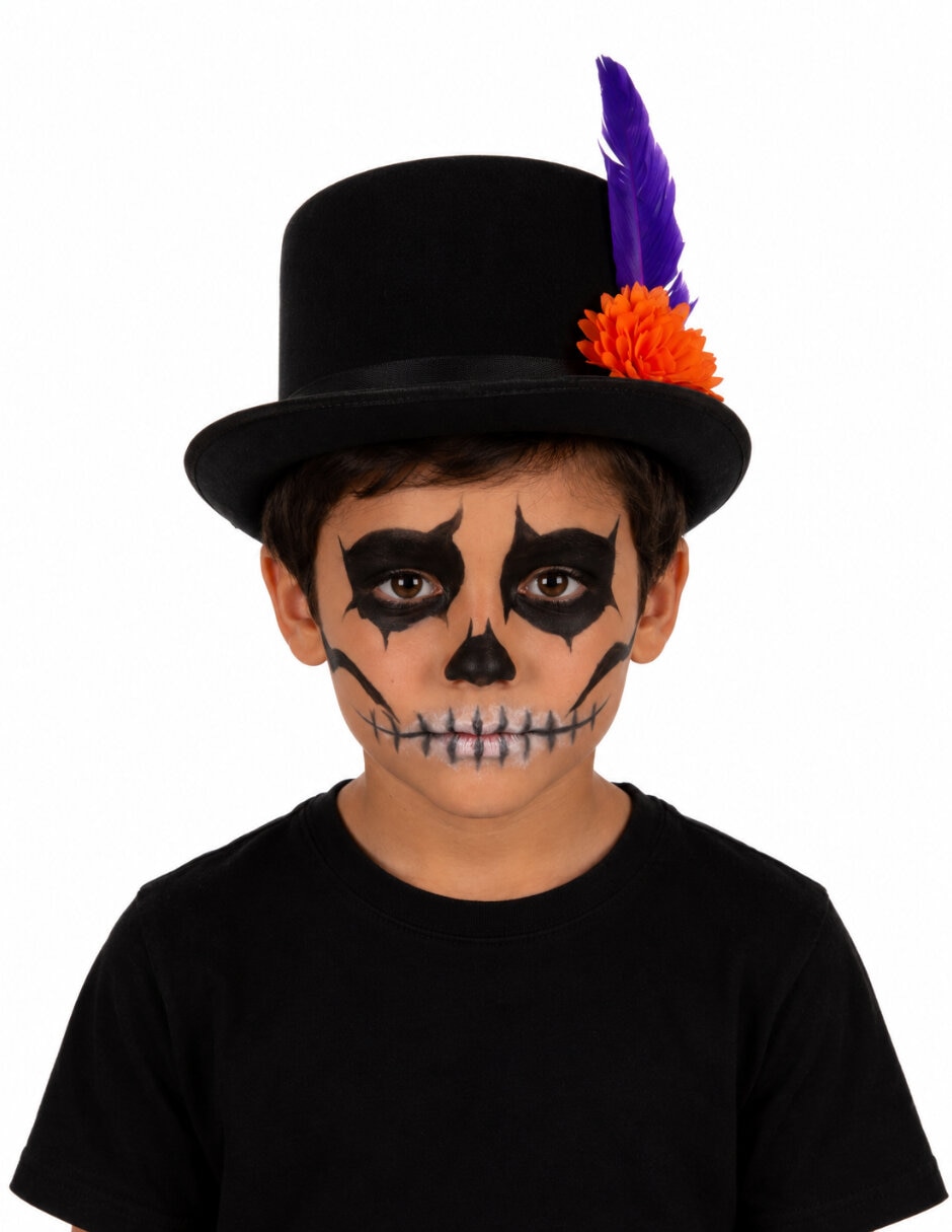 Sombrero para disfraz de catrín cempasúchil chico
