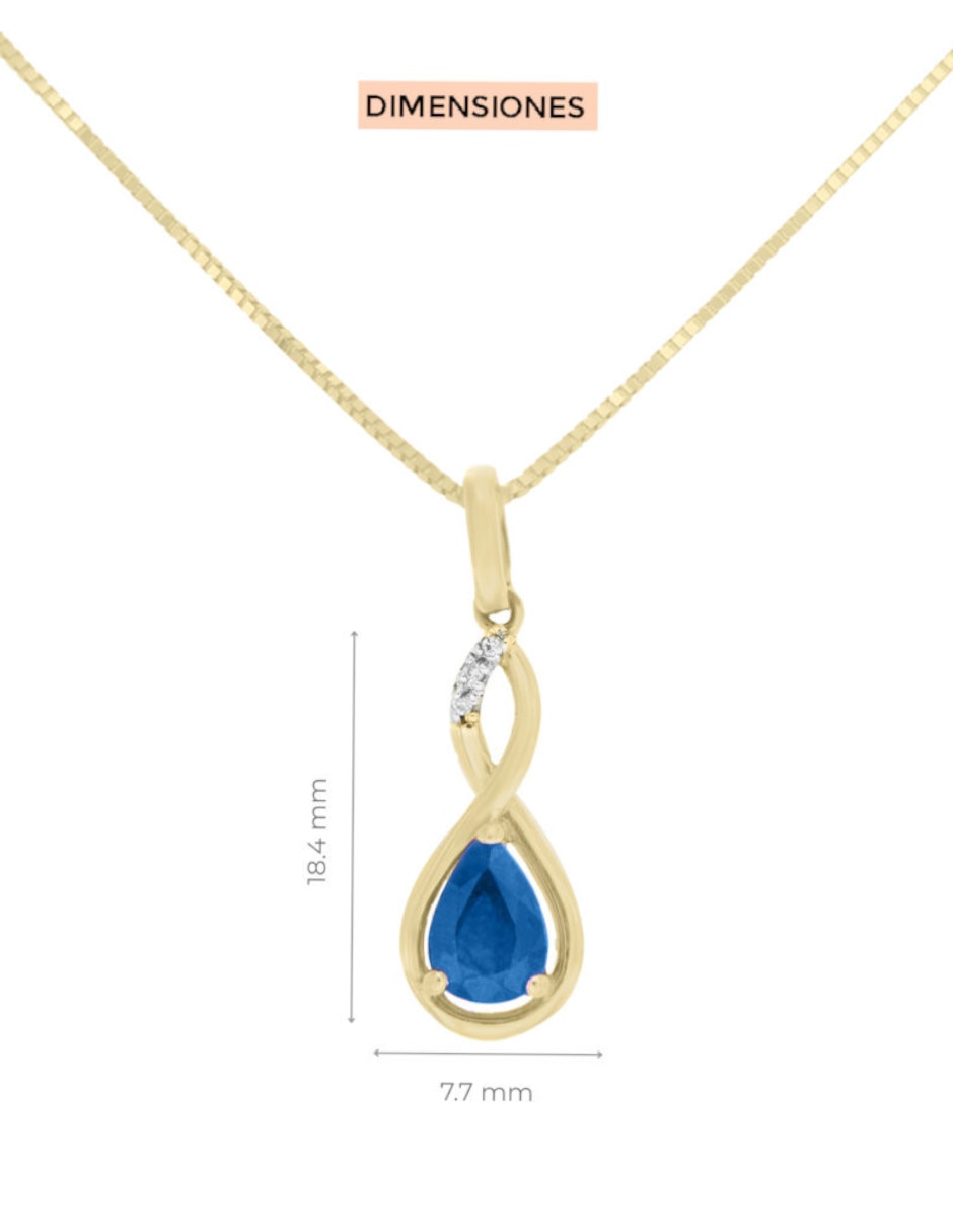 Collar con dije Fascinare Cerezas de Oro 14 K