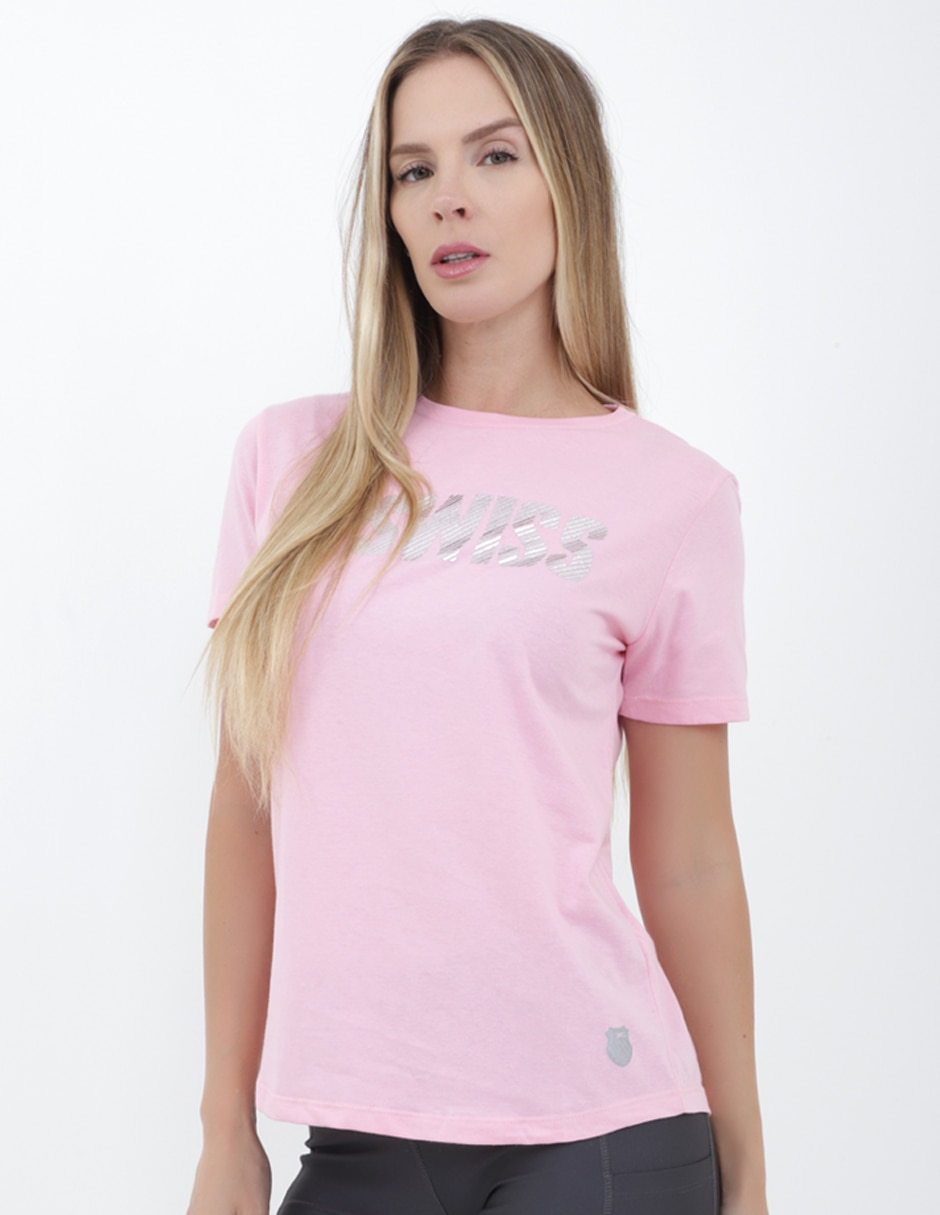Playera manga corta K-Swiss GTSW-0 cuello redondo para mujer