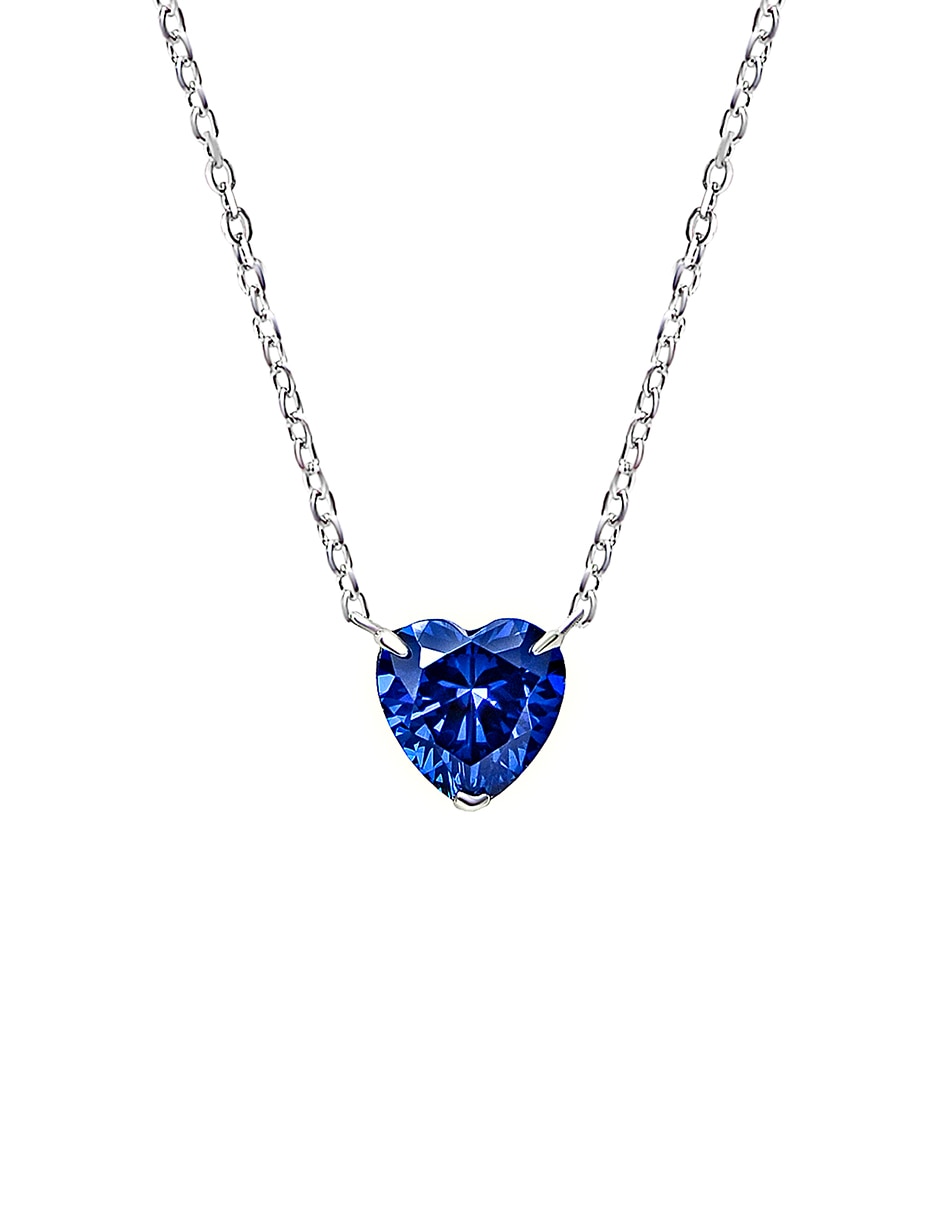 Collar con dije de corazón de Plata P 925