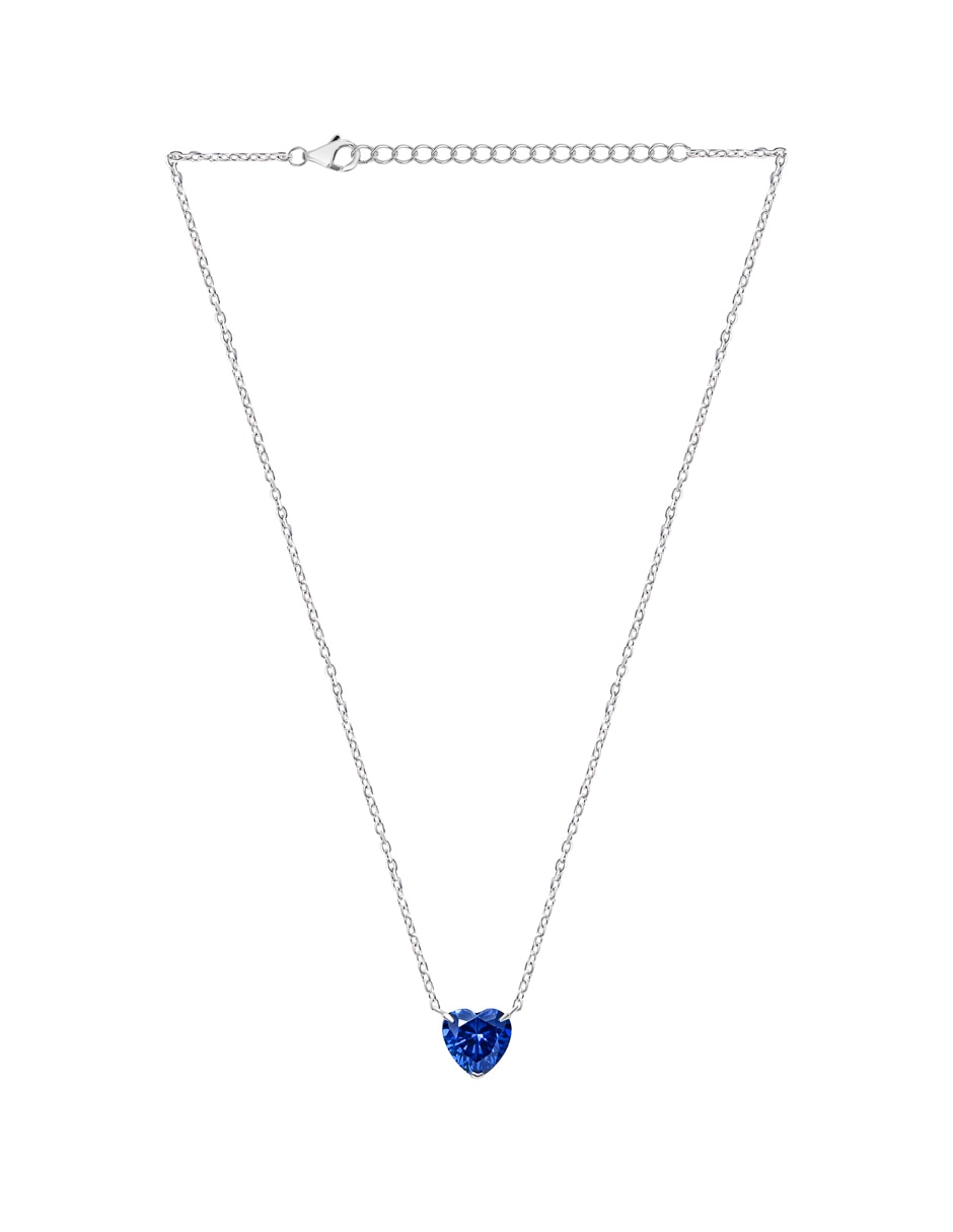 Collar con dije de corazón de Plata P 925 2
