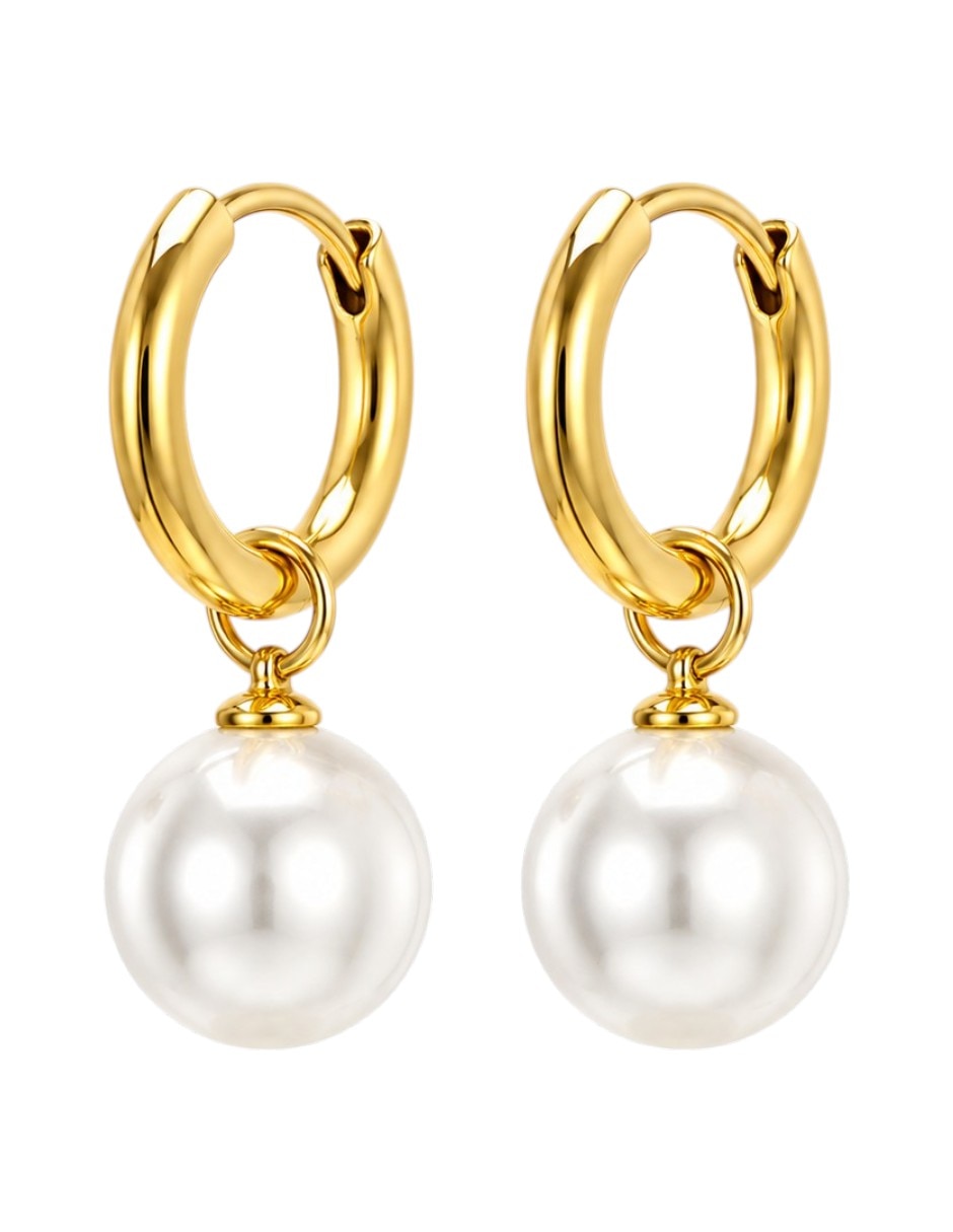 Aretes Velocity con acabado baño de Oro