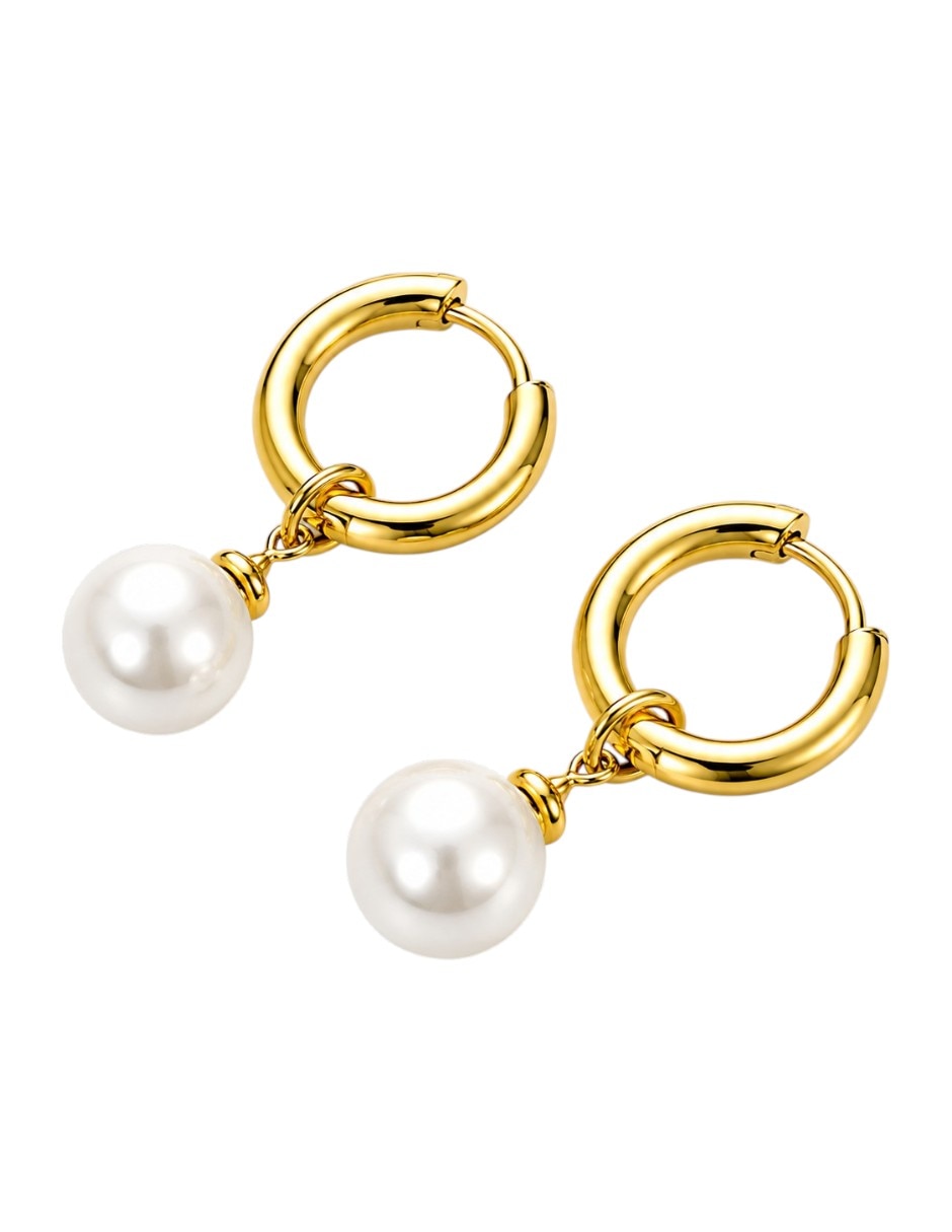 Aretes Velocity con acabado baño de Oro