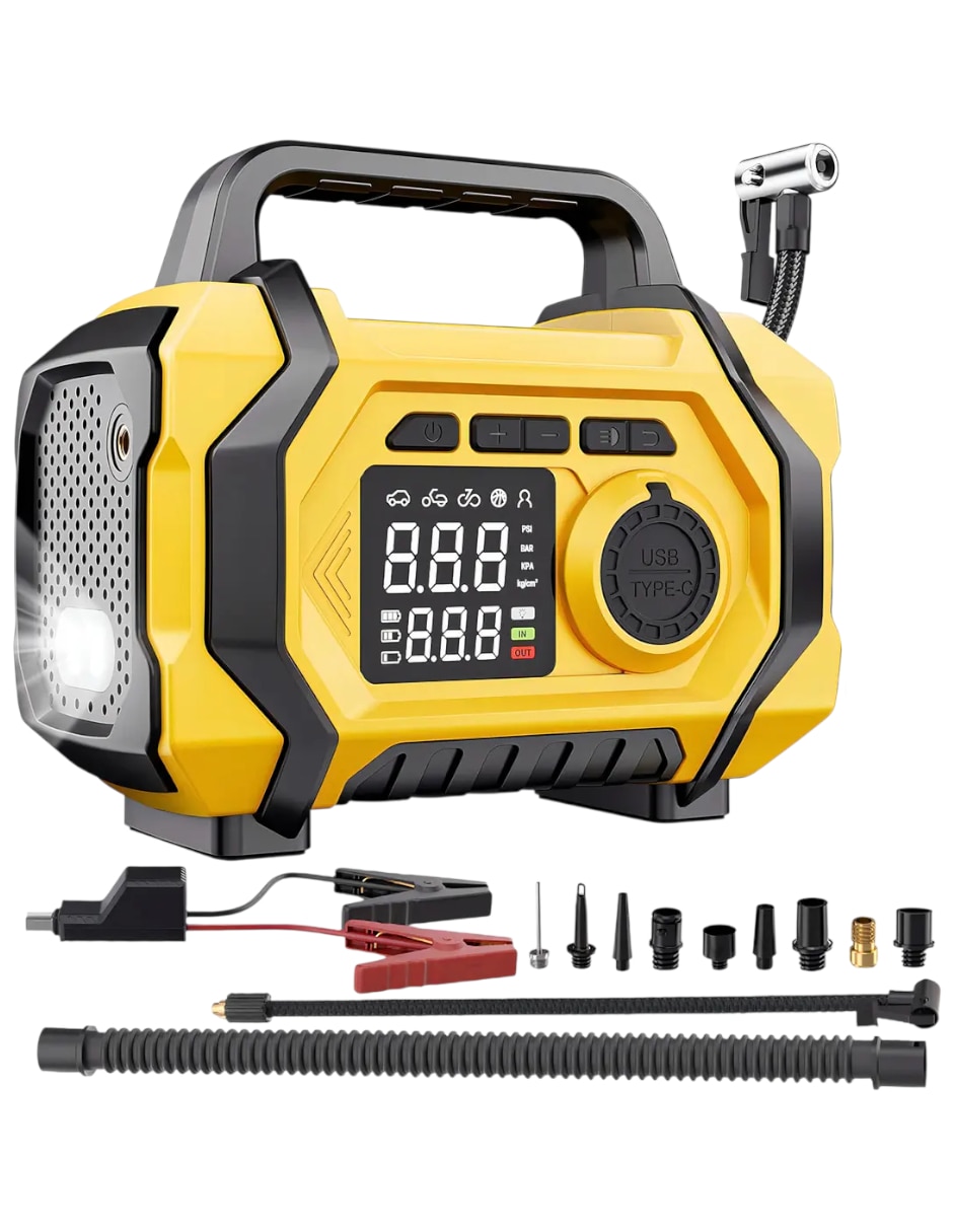Arrancador compacto para auto arrancador inflador