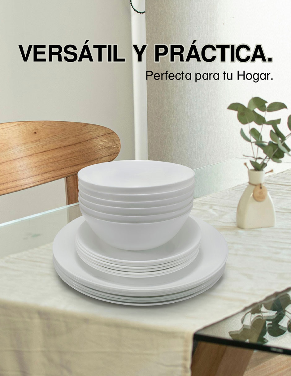 Vajilla Andromeda Inc de vidrio para 6 personas