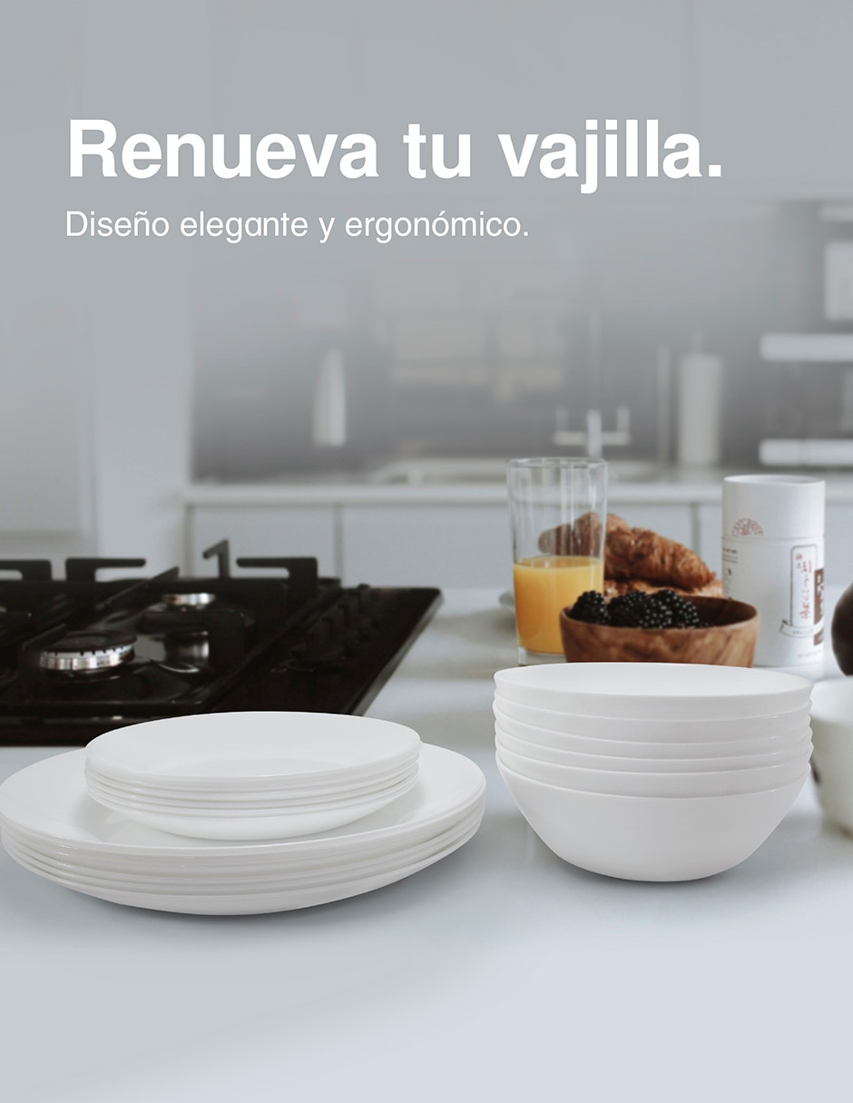 Vajilla Andromeda Inc de vidrio para 6 personas