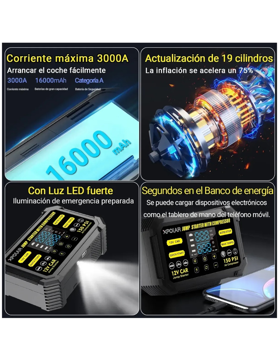 Arrancador compacto para auto Genérica arrancador compacto