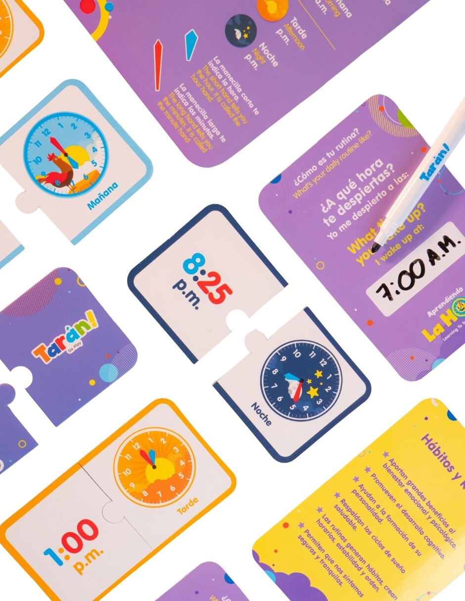 Aprendiendo la hora Genérica juego didáctico unisex