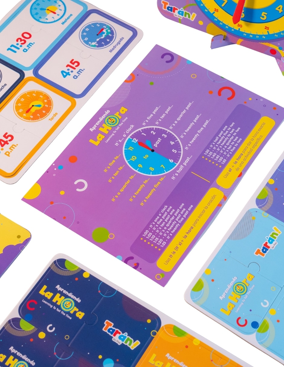 Aprendiendo la hora Genérica juego didáctico unisex