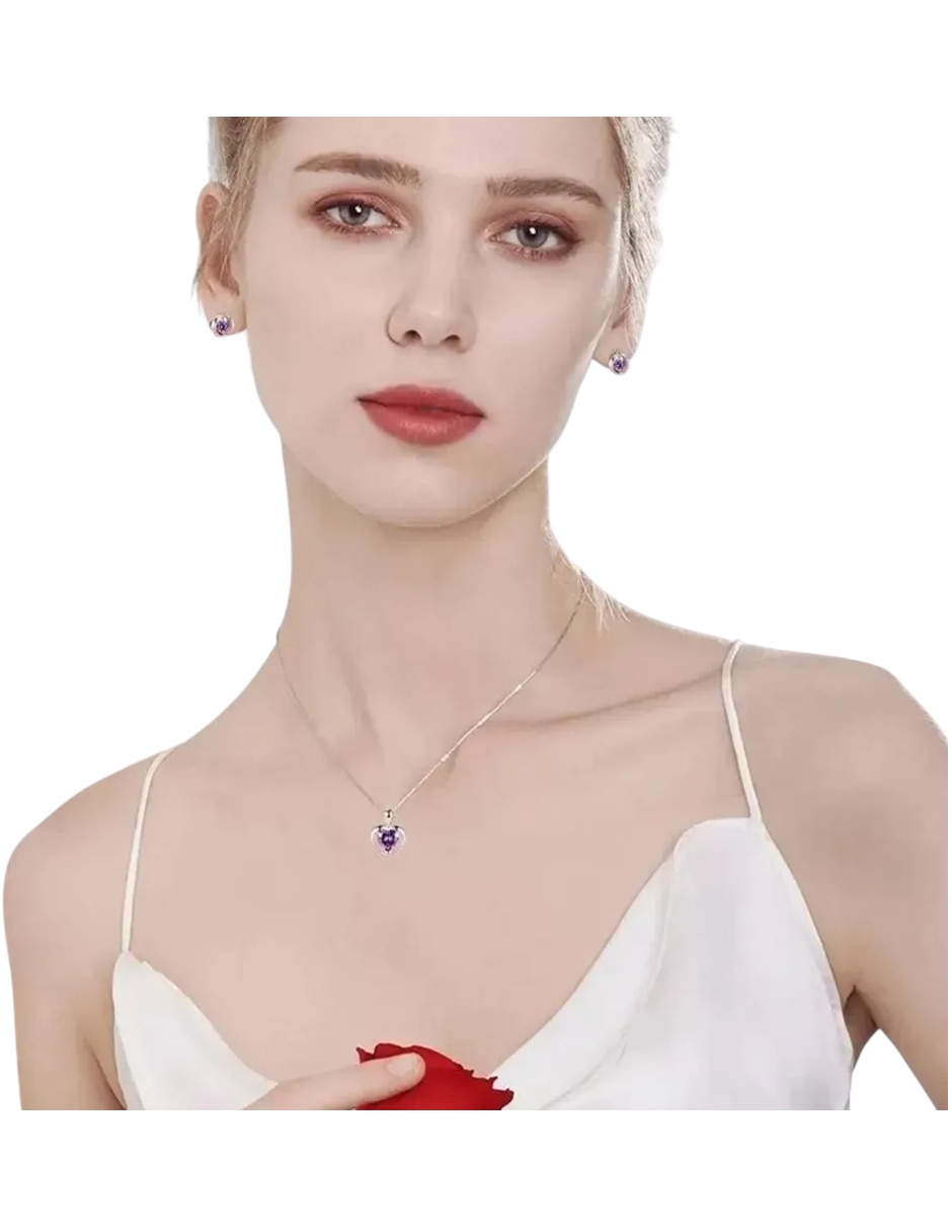 Set de collar y aretes Genérica P 925 zirconia