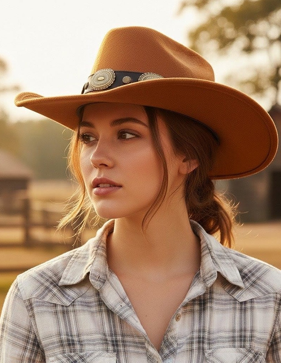 Sombrero Fabellino para caza estampado vaquera