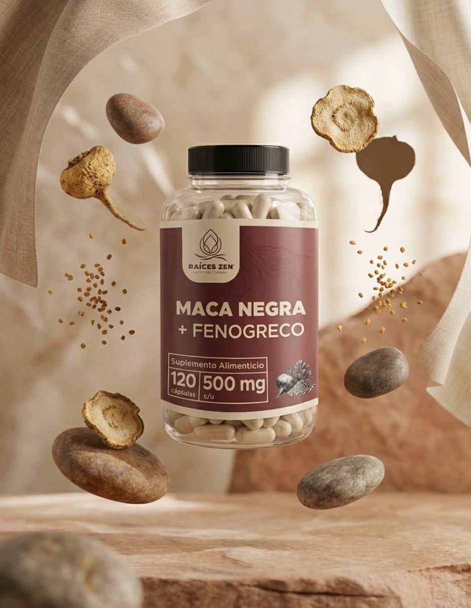 Maca negra + fenogreco Raíces Zen con tribulus de 120 cápsulas