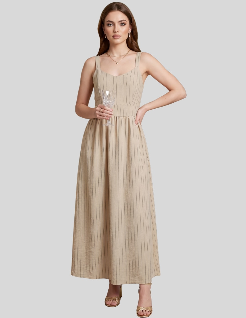 Vestido midi casual Malabis para mujer