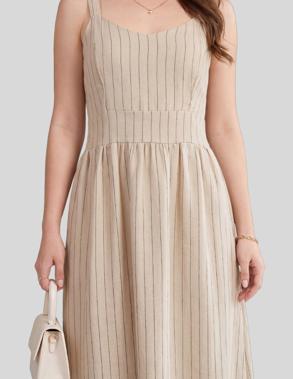 Vestido midi casual Malabis para mujer