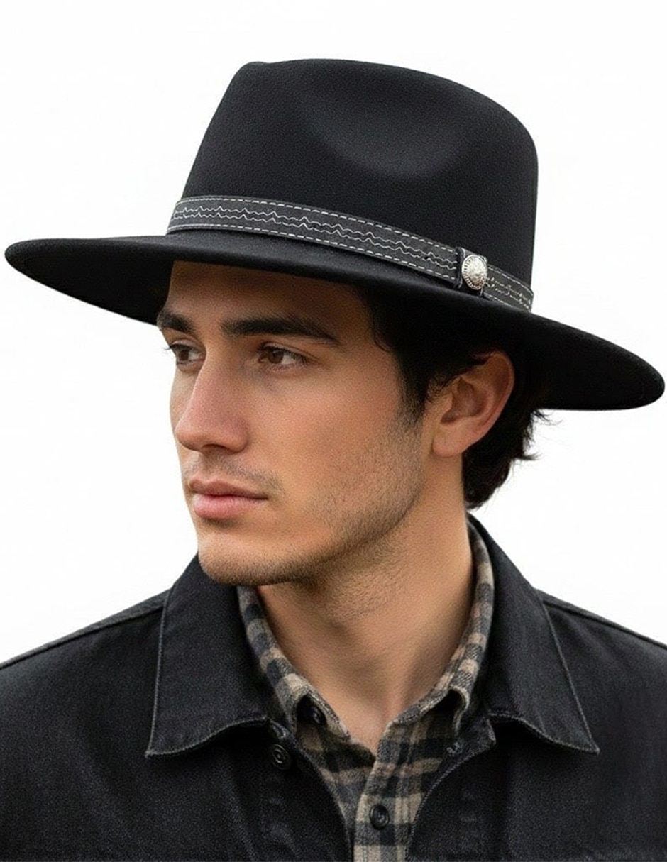 Sombrero ala mediana casual estampado urbano