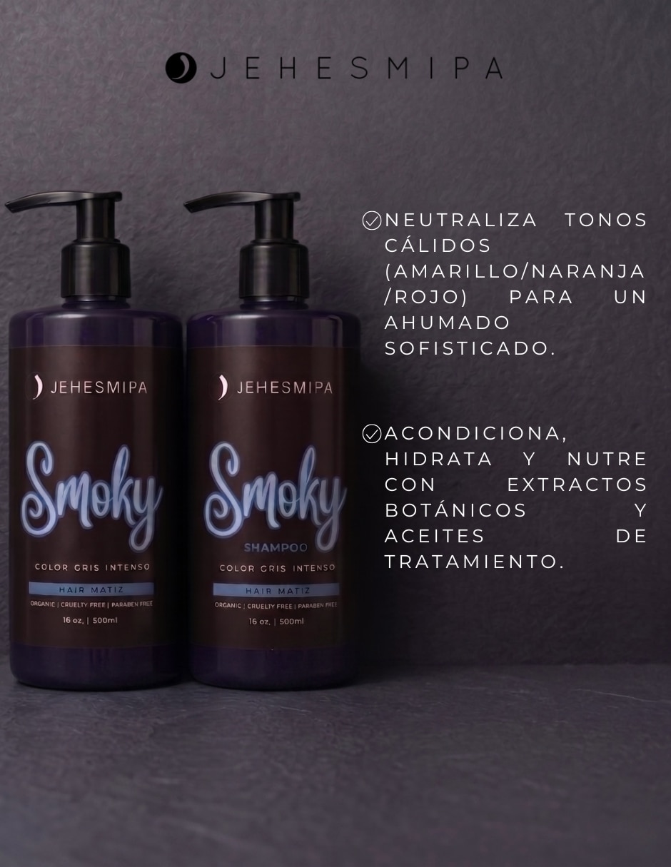 Set shampoo y matizador para cabello teñido dúo Smoky Matiz 4