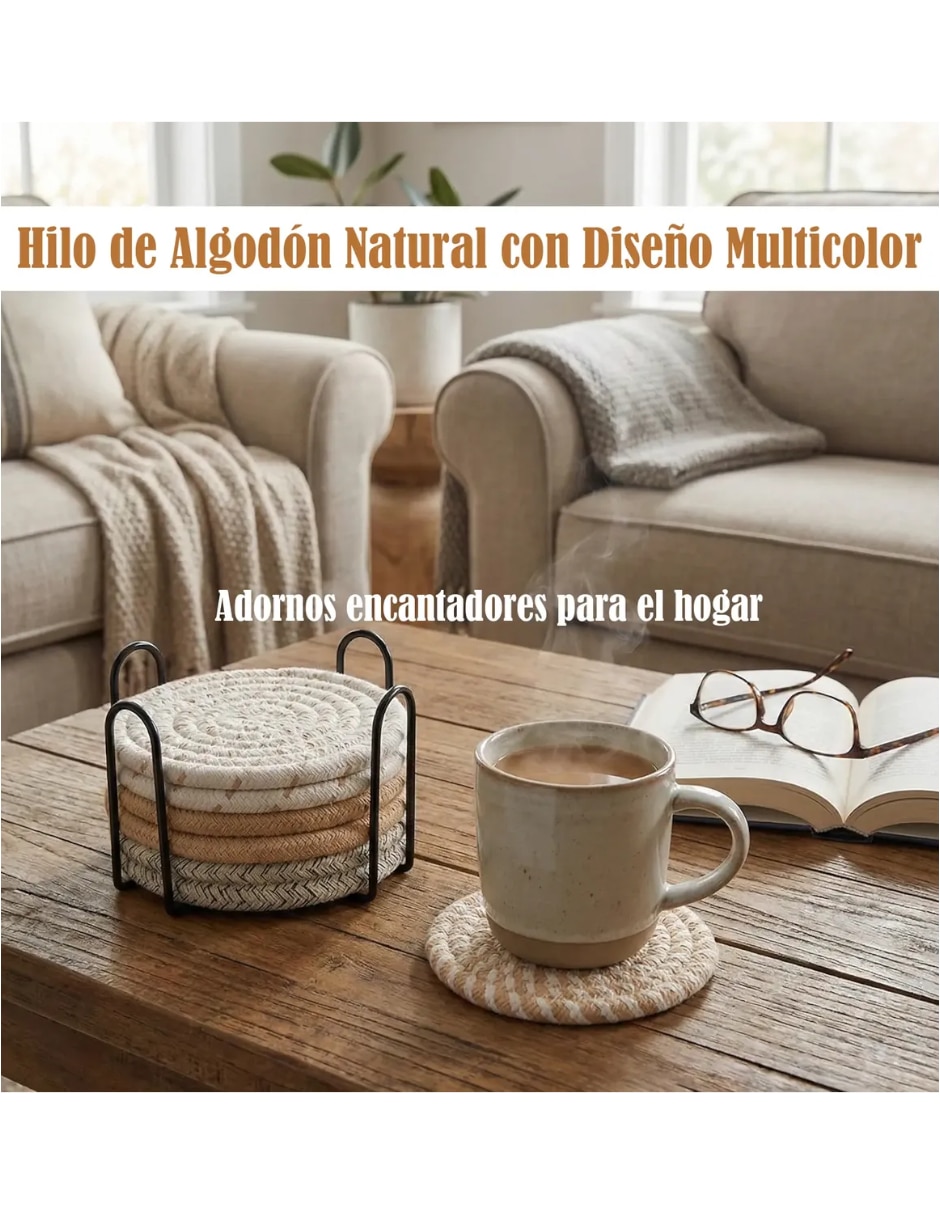 Set portavaso Genérica de tela 9 piezas