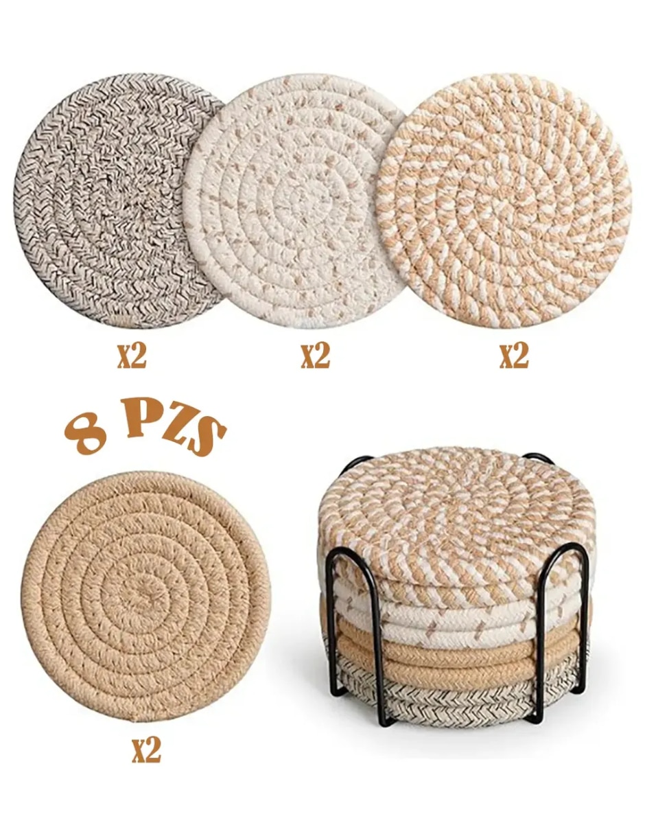 Set portavaso Genérica de tela 9 piezas